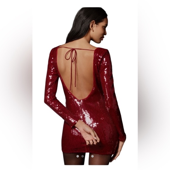 Anthropologie Dresses & Skirts - Anthropologie (NEW) Red Mini Sequin Dress